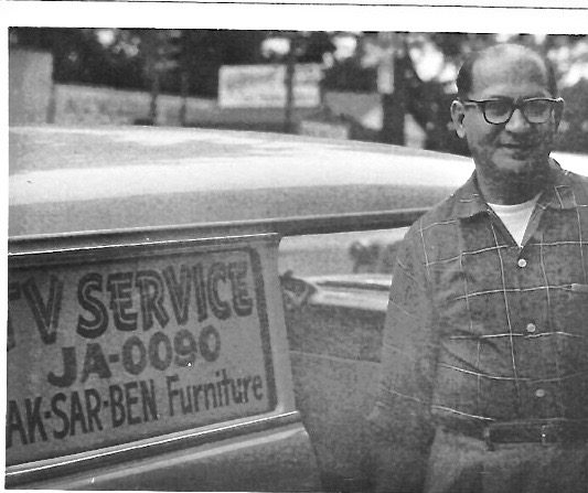 Dave Friedman, Harry’s father, in 1958. Harry built a successful TV repair business in Omaha.