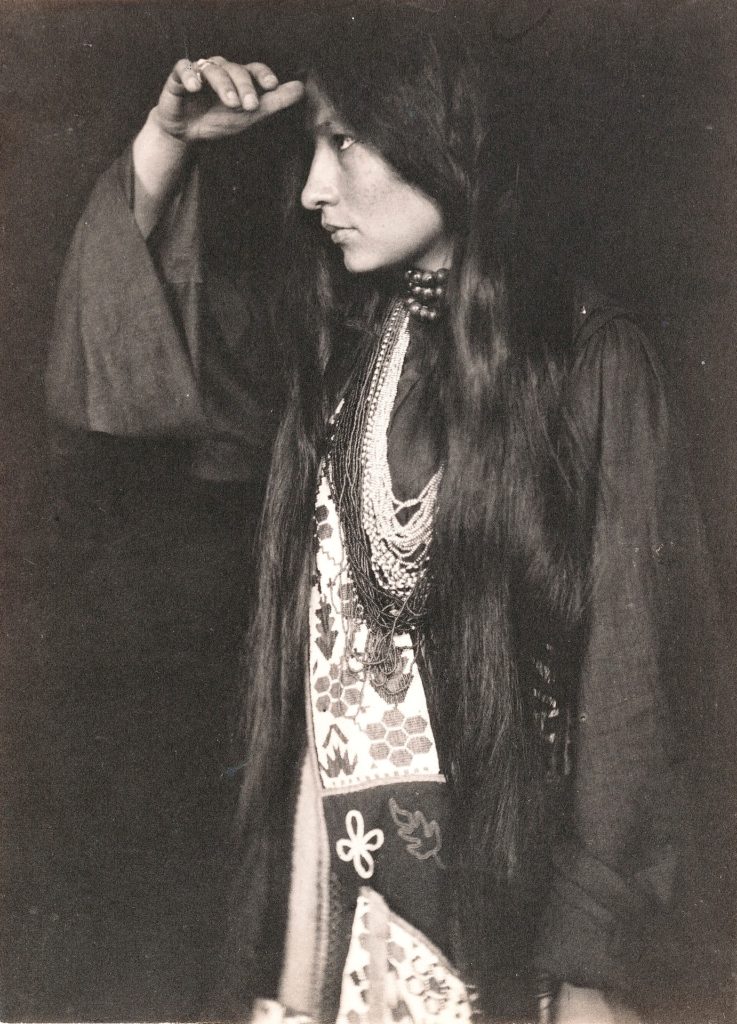 Lakota author and activist Zitkála-Šá pictured in 1898. 