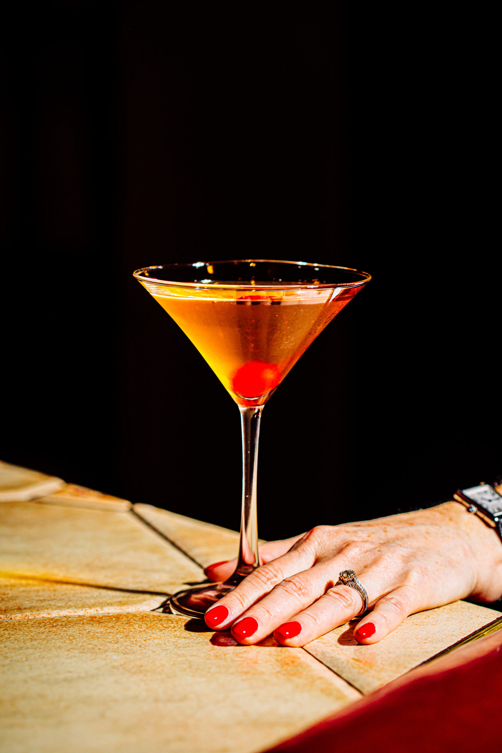 A perfect Manhattan cocktail is made with half sweet vermouth and half dry vermouth, and is a less traditional version of the drink on the Brother Sebastian’s menu.