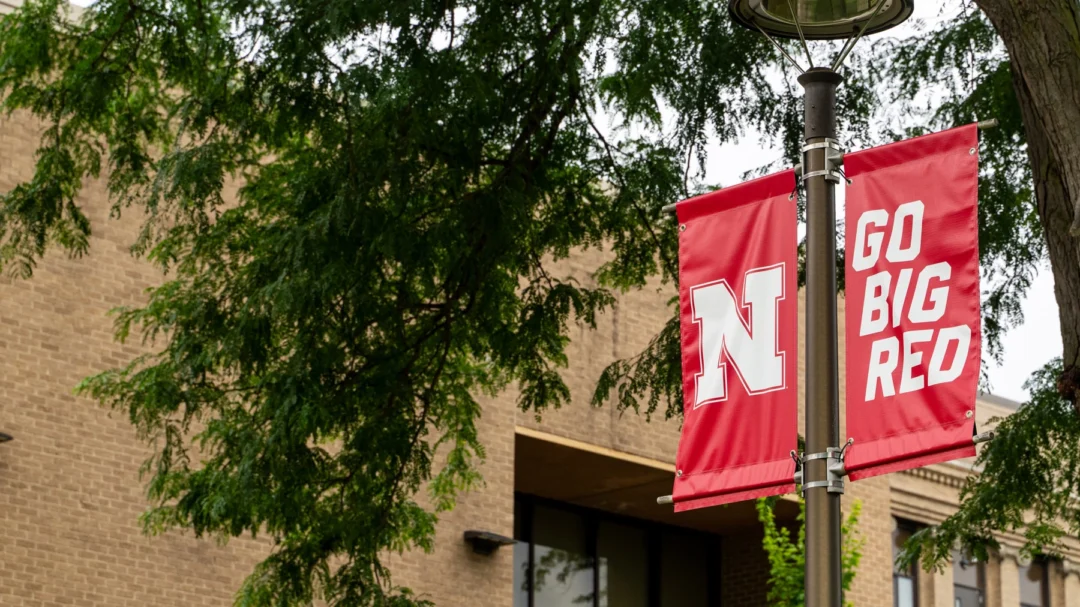 Banners on the University of Nebraska-Lincoln East Campus in Lincoln